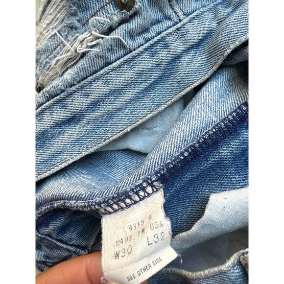 Polo Ralph Lauren Vintage Distressed Denim Jeans W30 L32 Made in USA - Picture 4 of 5